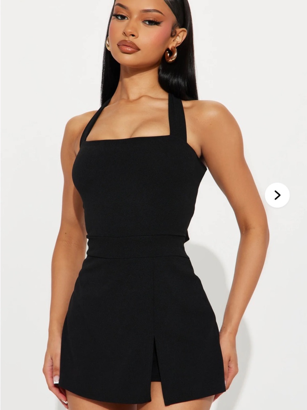 Fashion Nova Black Halter Romper with Tag